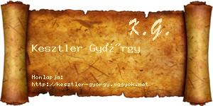Kesztler György névjegykártya