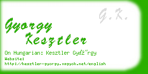 gyorgy kesztler business card